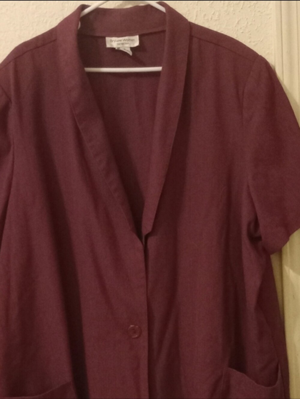 Plus Size Burgundy Shacket Jacket Blazer